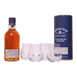 Acheter du Whisky Aberlour 14 ans 70cl + 4 Verres Malt sur notre