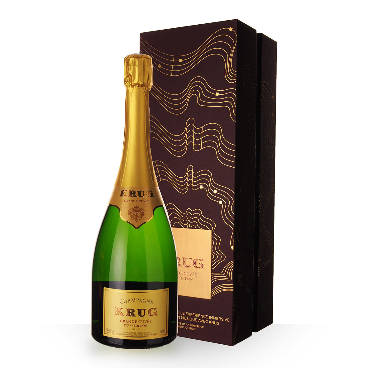 Champagne Krug Grande Cuvée 75cl 170ème édition Coffret MHD www.odyssee-vins.com