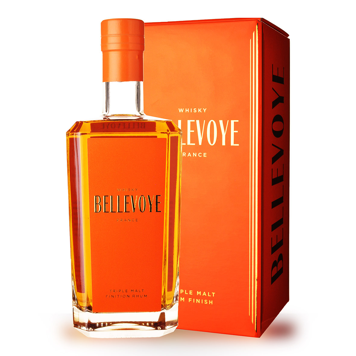 Whisky Bellevoye Orange Rum Finish 70cl Etui www.odyssee-vins.com
