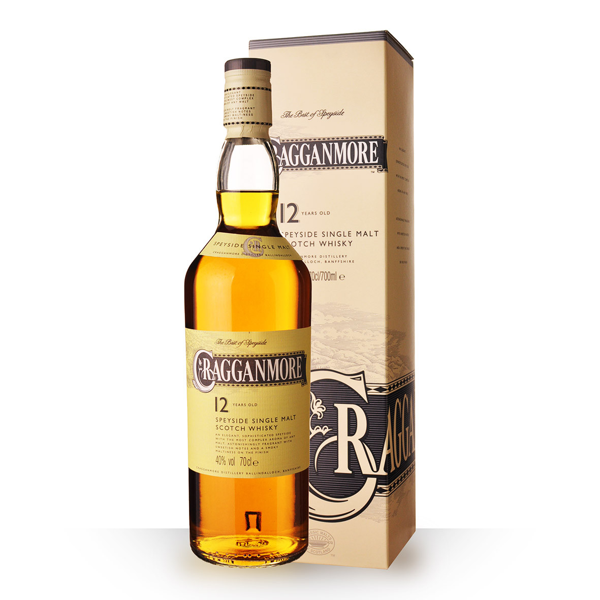 Whisky Cragganmore 12 ans 70cl Etui www.odyssee-vins.com