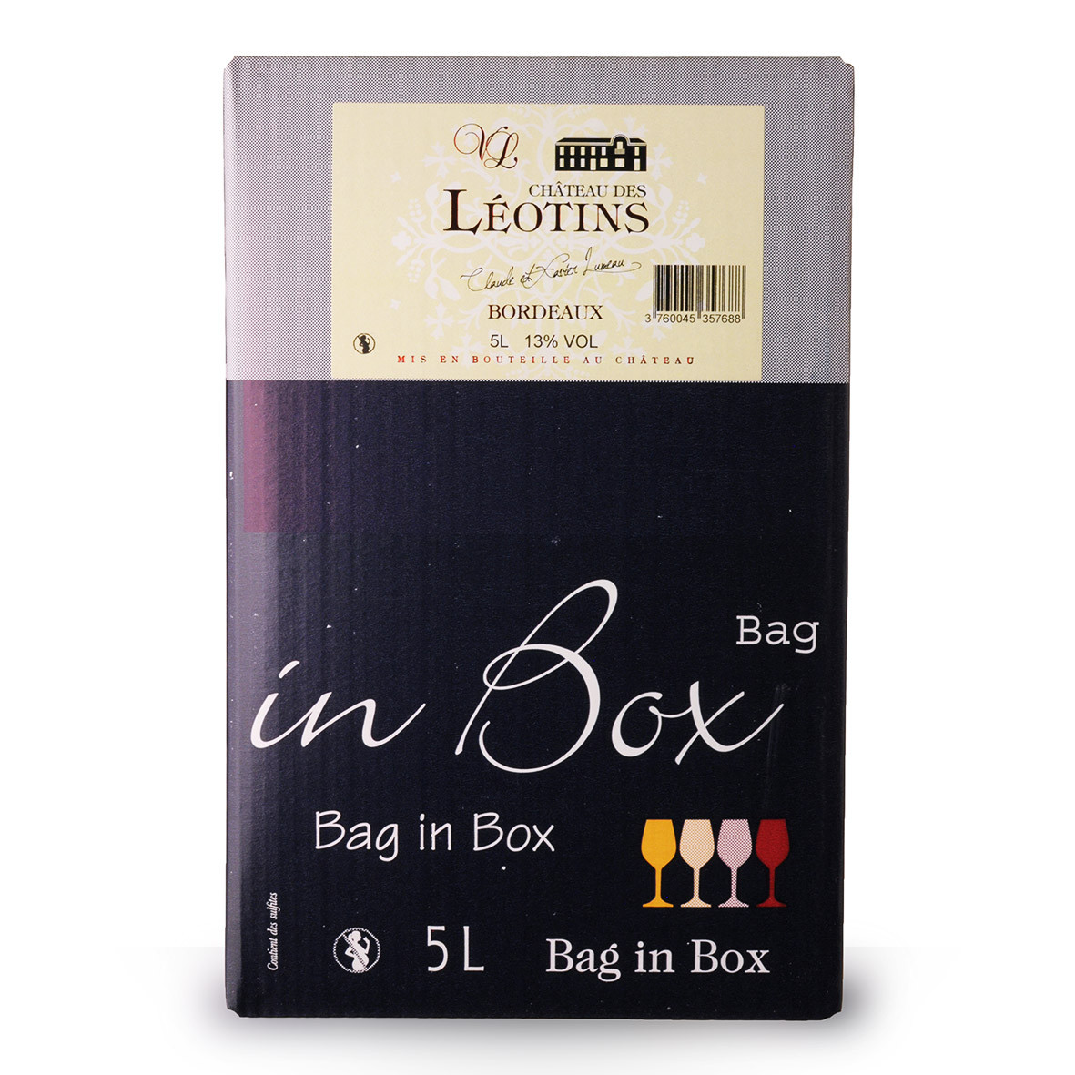 Bag-In-Box 5L Château des Léotins Bordeaux Rouge www.odyssee-vins.com