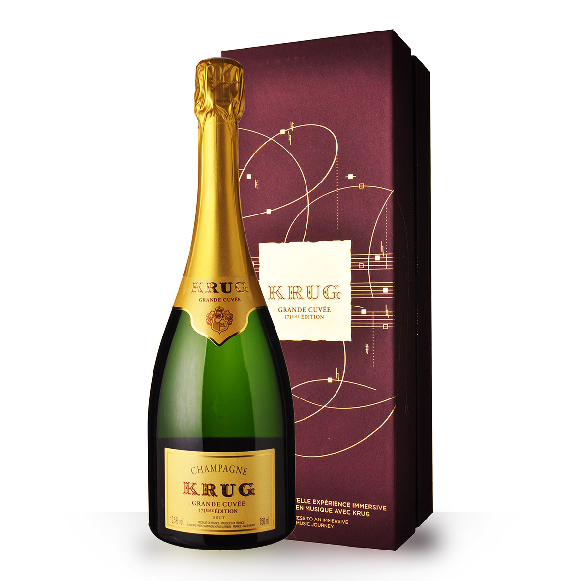 Champagne Krug Grande Cuvée 75cl 171ème édition Coffret MHD www.odyssee-vins.com