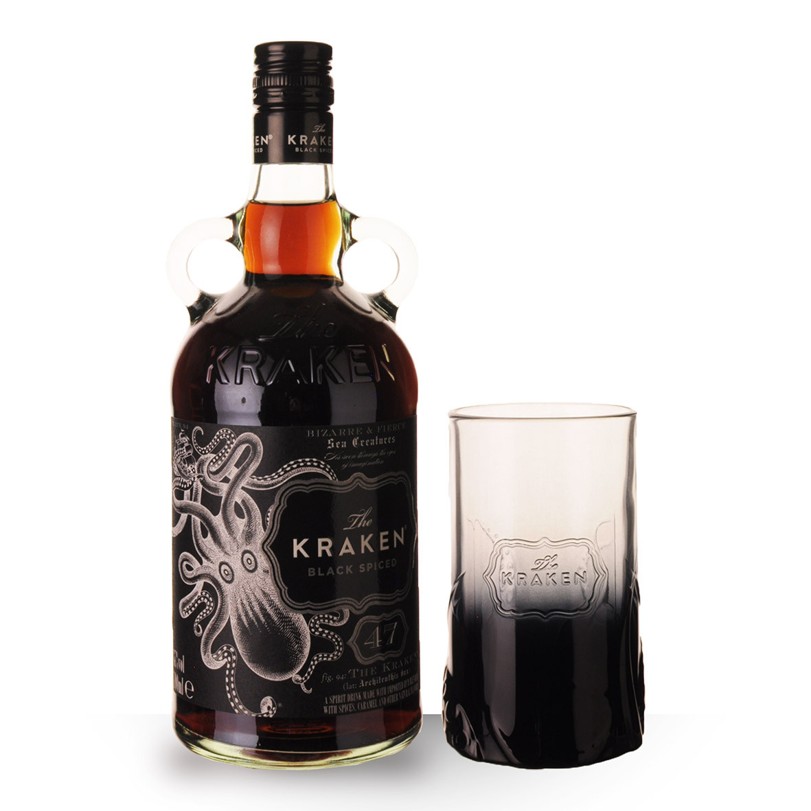 Achat de Rhum Kraken Black Spiced 47° Perfect Storm 70cl vendu en Coffret 1  verre sur notre site - Odyssee-vins