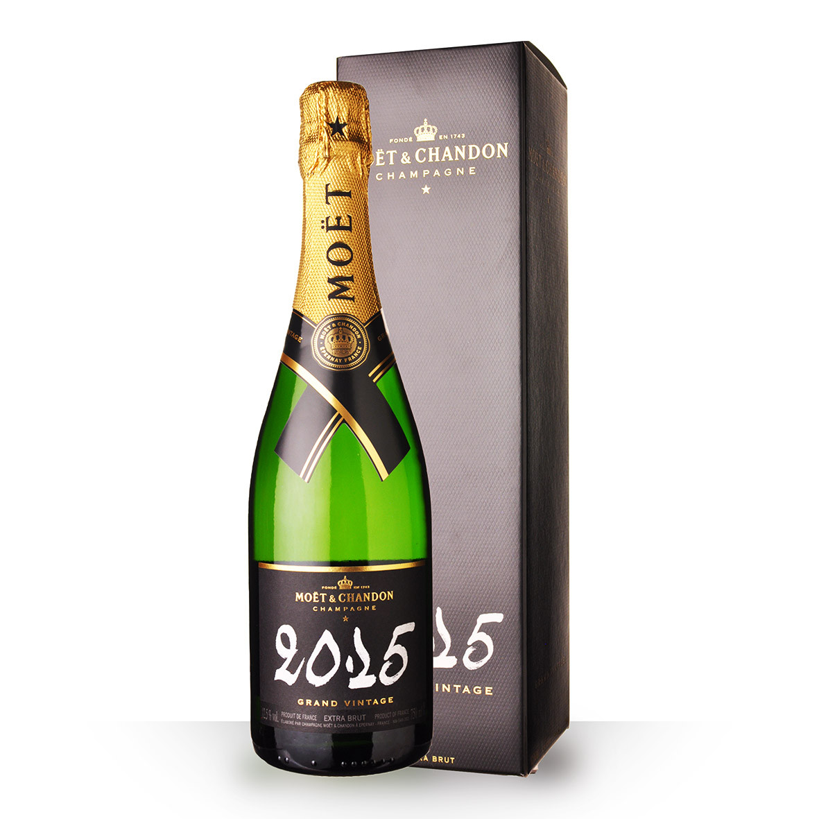 Champagne Moët et Chandon Grand Vintage 2015 Extra Brut 75cl Etui www.odyssee-vins.com