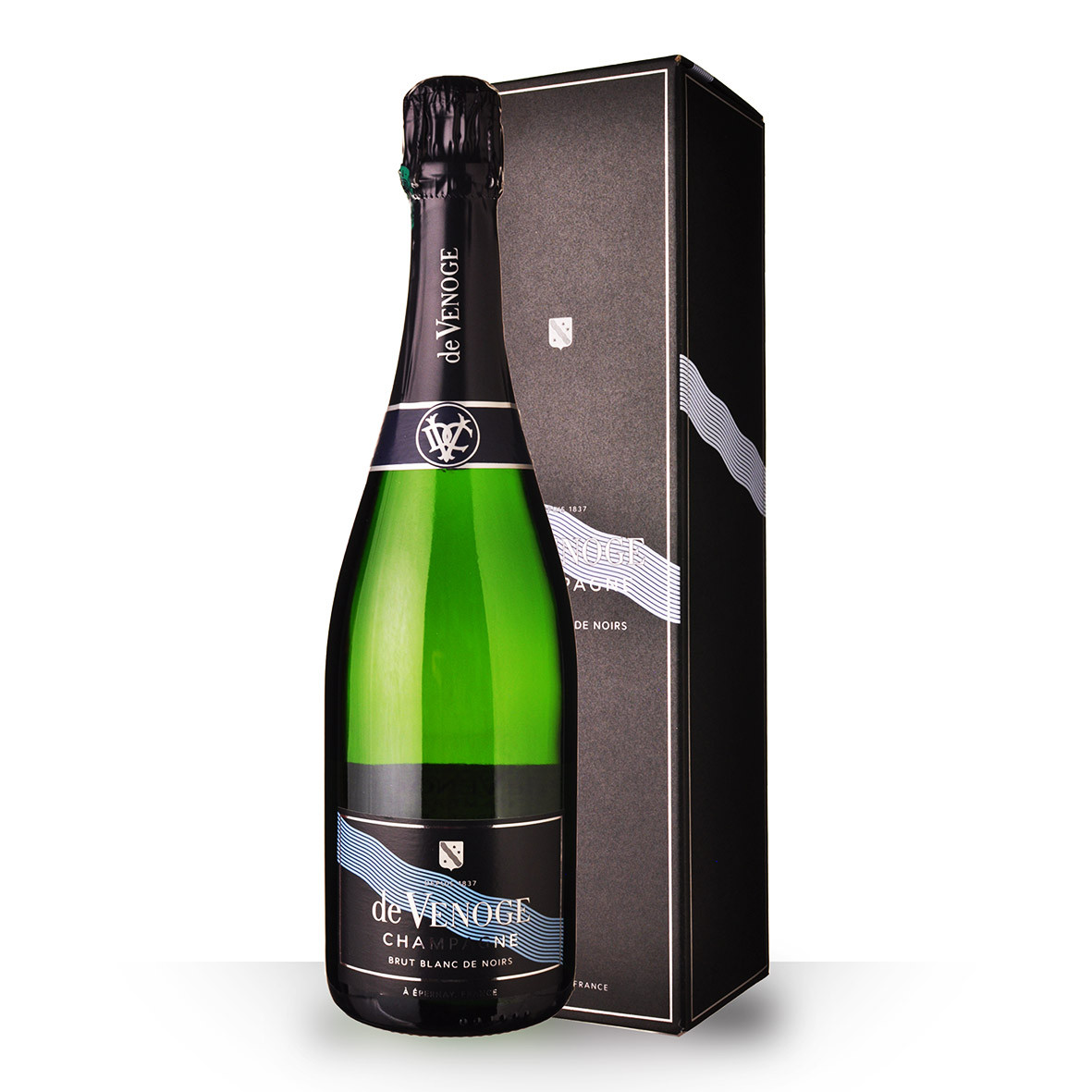 Champagne de Venoge Blanc de Noirs Brut 75cl Etui www.odyssee-vins.com