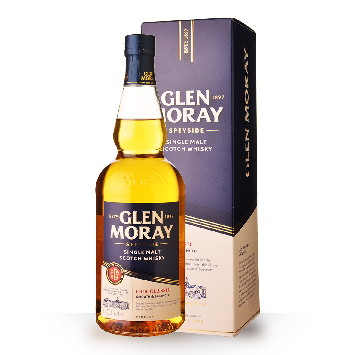 Whisky Glen Moray Our Classic 70cl Etui www.odyssee-vins.com