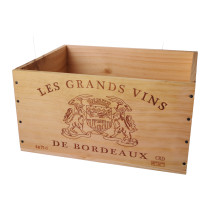 Caisse Bois 6x75cl estampillé Grands Vins de Bordeaux www.odyssee-vins.com