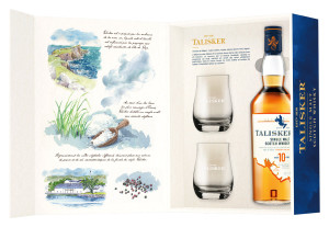 Whisky Talisker 10 ans Single Malt 70cl Coffret 2 verres Saveurs dEcosse www.odyssee-vins.com