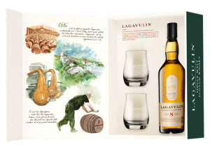 Whisky Lagavulin 8 ans 70cl Coffret Saveurs dEcosse 2 verres www.odyssee-vins.com