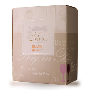 Bag-In-Box 3L Domaine de Millet Blanc Moelleux www.odyssee-vins.com