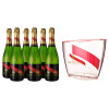 lot de 6 Champagne Mumm Cordon Rouge 75cl Brut Etui + 1 Seau à Champagne